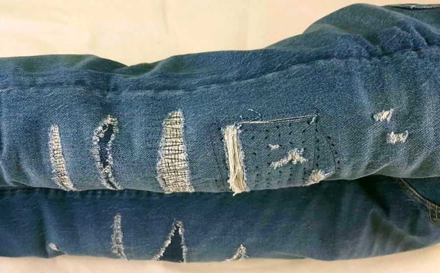 Jeansy Levi's 511 męskie podszyte łaty cerowania nowe Levisy - W31/L34