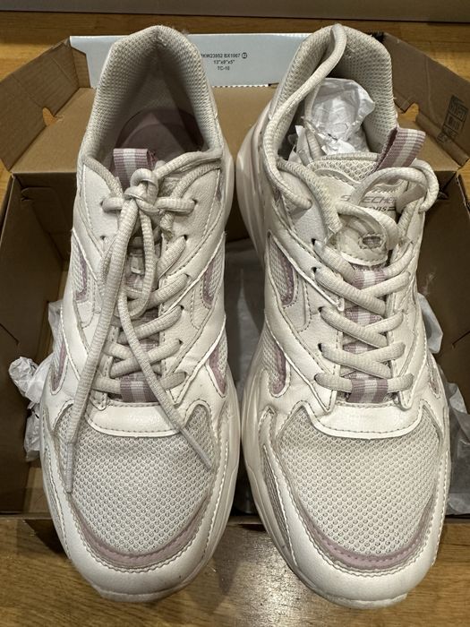 Кроссовки женские демисезонные Skechers Bobs Bamina 117354 WLV р.39,5 молочные