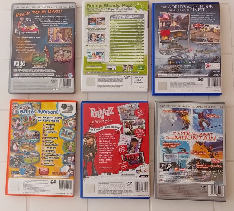 Conjunto de jogos completos para PlayStation 2