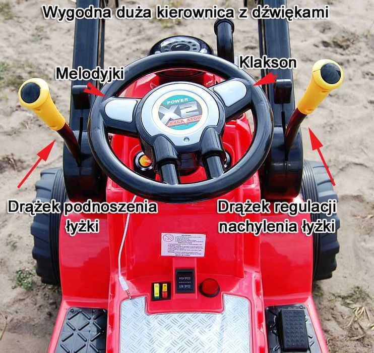BAWIBUS.PL traktorek TRAKTOR NA AKUMULATOR pojazd elektryczny koparka