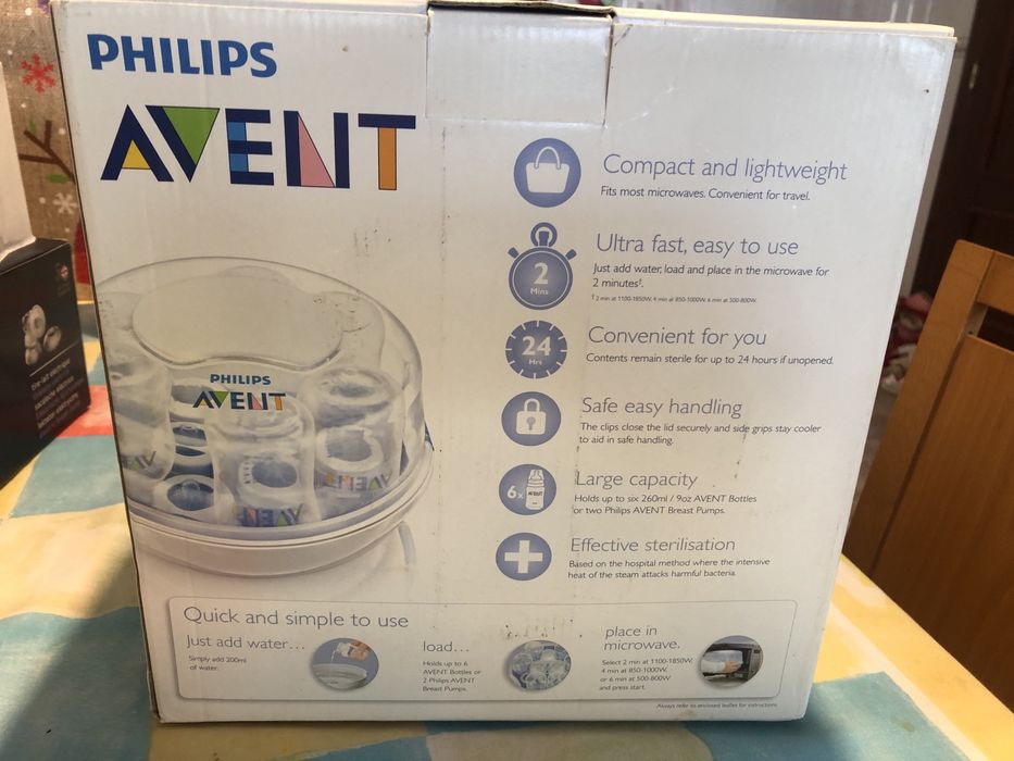Estrelizador biberões philips avent