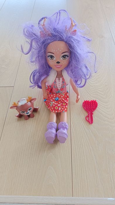 Duza Lalka Enchantimals + Jelonek