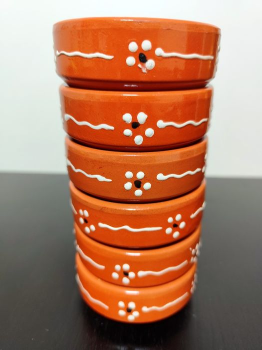 Lote de 6 Taças de Sobremesa Rústicas (Novas)