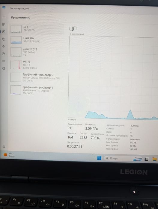 Lenovo Legion 5 / RTX 3050 / Ryzen 7 5800H / 16GB / 165Hz