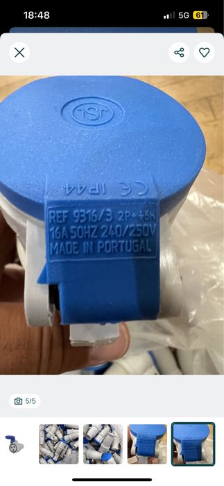 Lote 49 Fichas fêmea 3 polos Tomada 16A 2P+T 9316 JSL 1P44