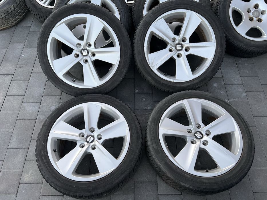 Koła alufelgi i opony Seat 5x112 17 cali komplet zima 225/45/17