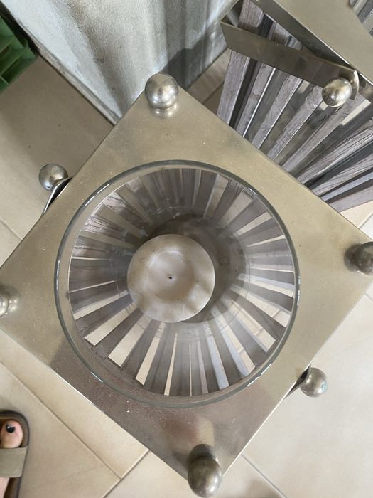 Porta velas em madeira