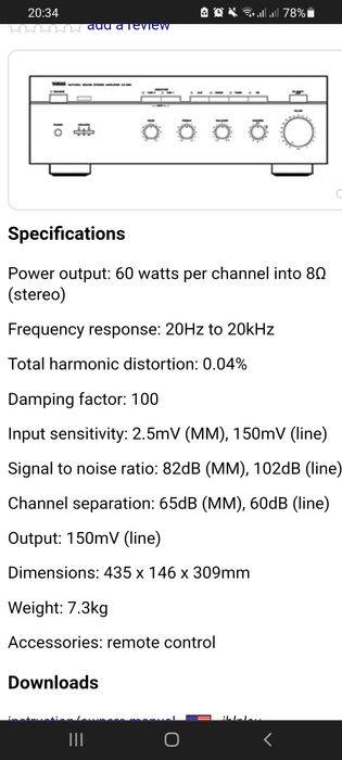 Yamaha ax 390 amplificador integrado
