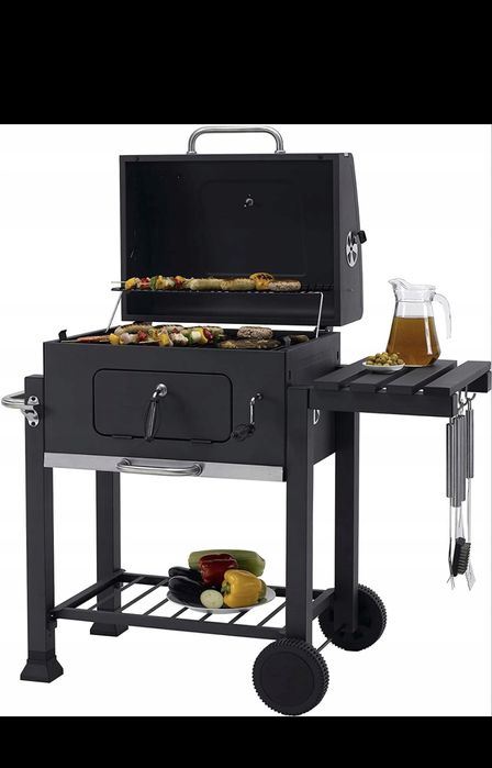 Grill ogrodowy węglowy 57,5x42 zamykany na tars i do ogrodu