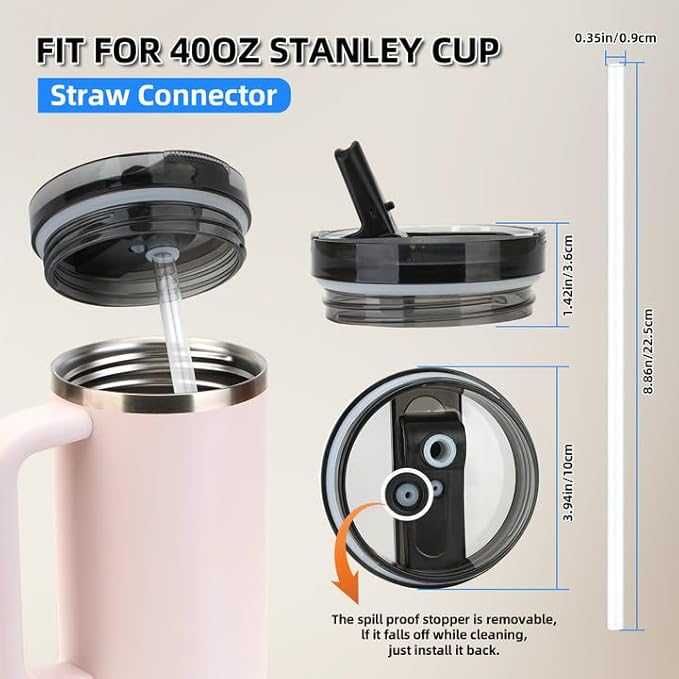 pokrywka  2 sztuki plus akcesoria słomki , szczoteczki Stanley