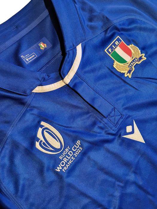 Replika koszulki z Mistrzostw Świata Rugby 2023 - Włochy - Macron XL