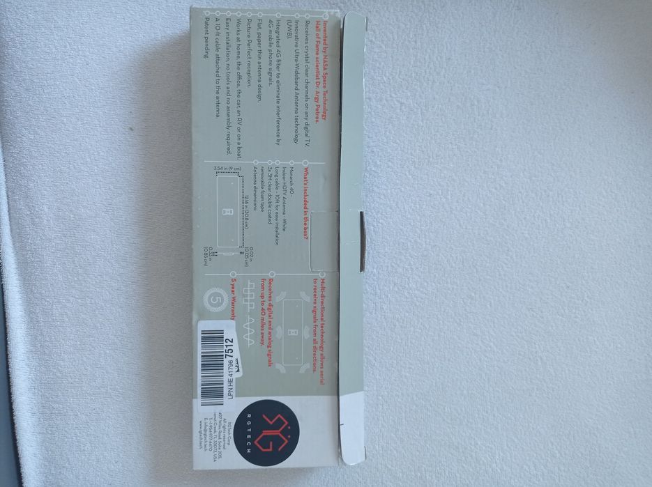 Antena wewnętrzna HDTV wielokierunkowa RGTech Monarch 40, 65 km Tuner