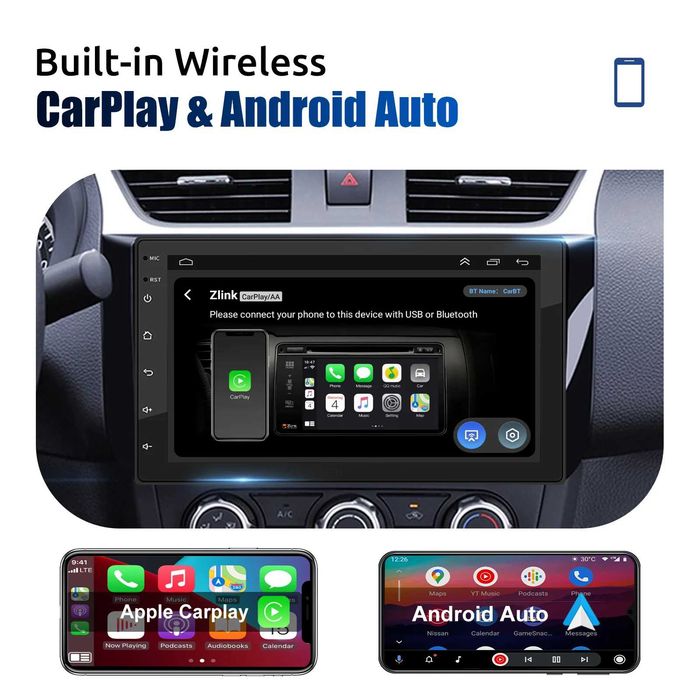 Auto-rádio Android 7" ESSGOO AR7001 (CarPlay e Android Auto) - Como Novo