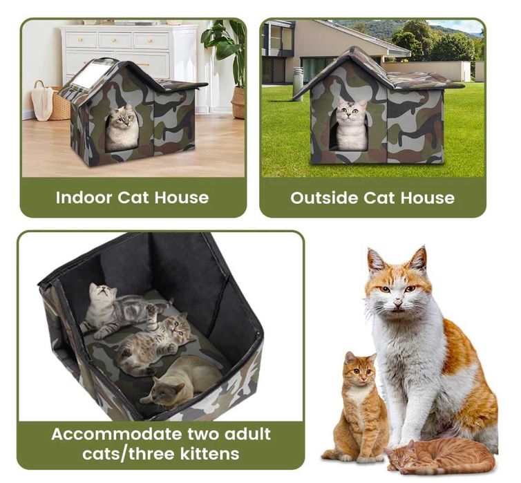 Casota para gato ou cão impermeável 40x45x45 cm Exterior para Gatos e Cães