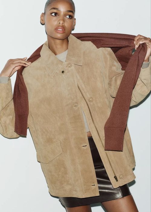 Замшева куртка Zara