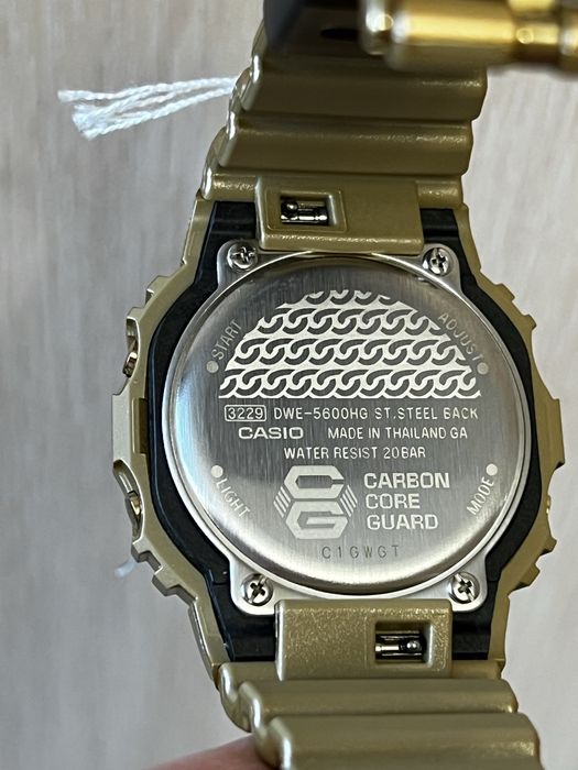 Годинник Casio G-Shock DW E 5600 HG-1 Hip Hop Gold Chain: 3 Bezels and Bands