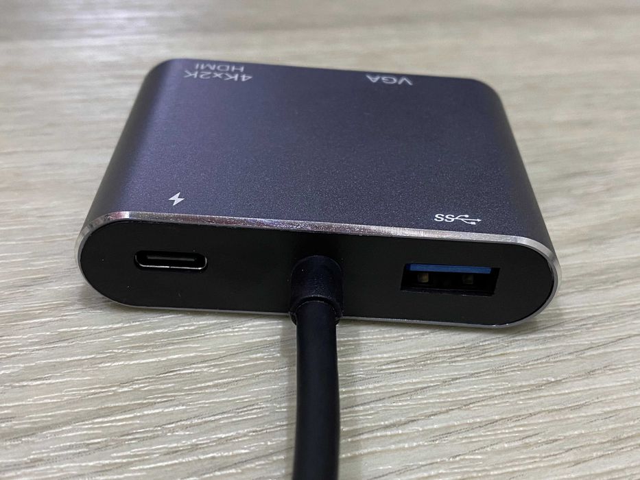 Перехідник 4K USB-C HUB PD+HDMI+VGA+USB adapter 4 in 1