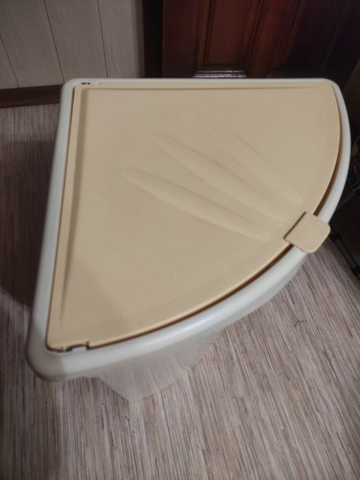 Угловая корзина для белья в ванную кутовий контейнер кошик для білизни