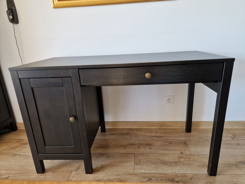 Biurko hemnes ikea 120x55 cm wenge czarny brąz