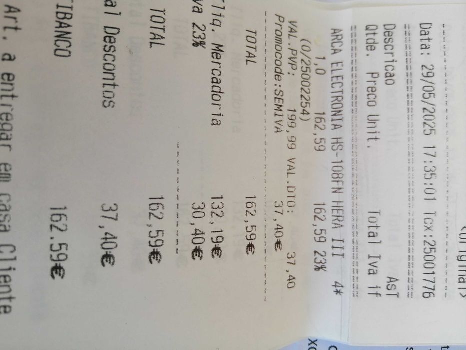 Arca conveladora com garantia