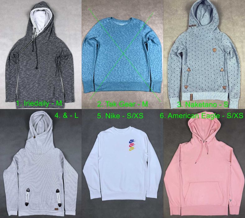 Худі, Nike, American Eagle, Naketano Кофта з капюшоном, Толстовка