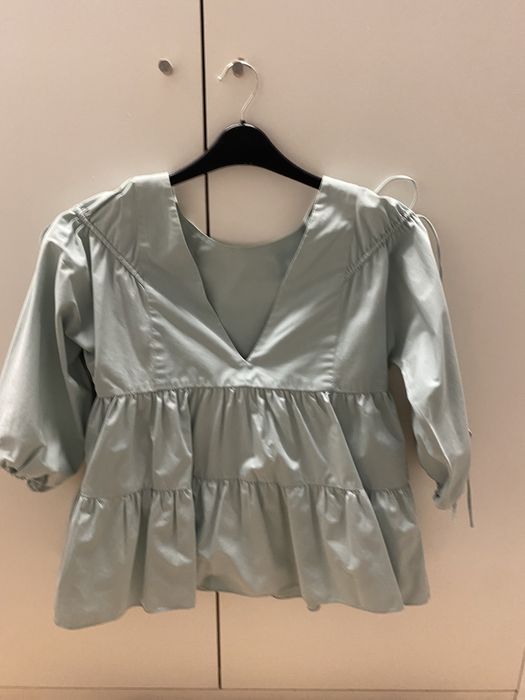 Blusa Zara, popelina, tamanho XS, verde