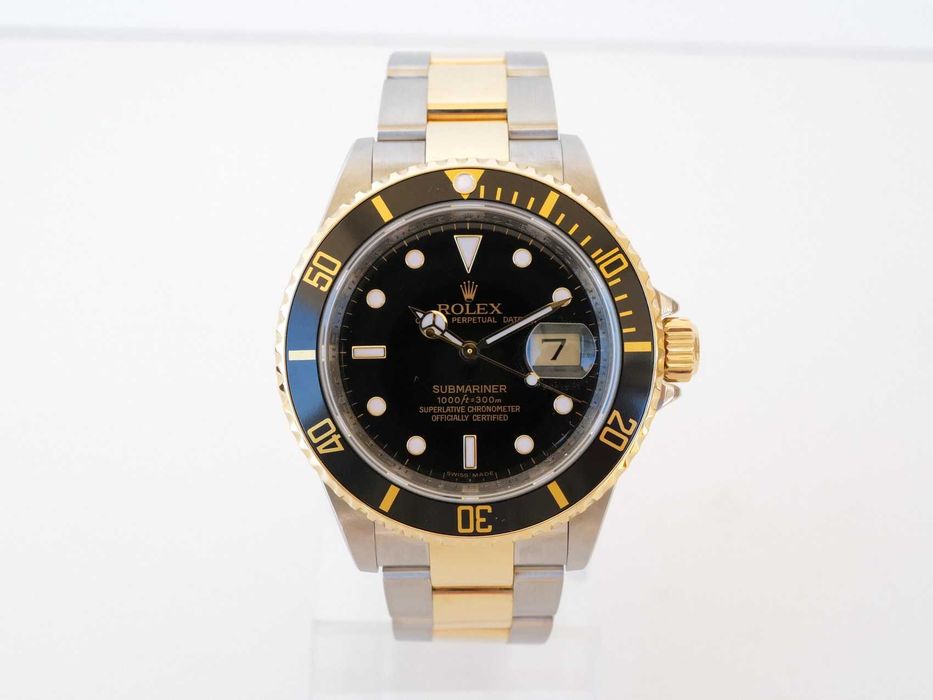 Rolex Submariner Date Black Dial Steel 18K Yellow Gold 40