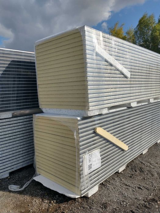 Płyta warstwowa ścienna PIR gr 60mm 1 gat RAL 9006 dostępna od reki!