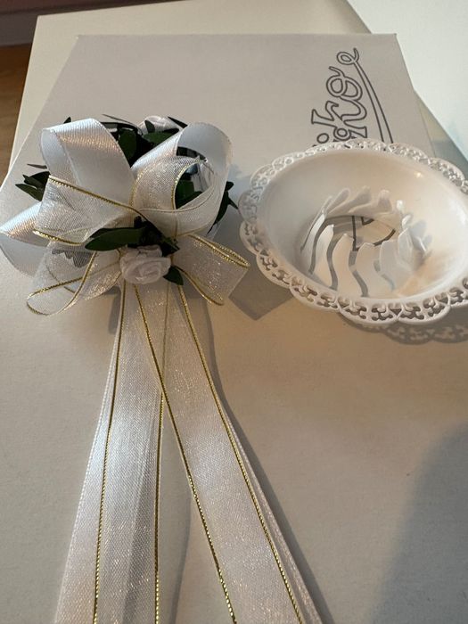 Alba komunijna sukienka buty wianek opaska rękawiczki torebka bolerko