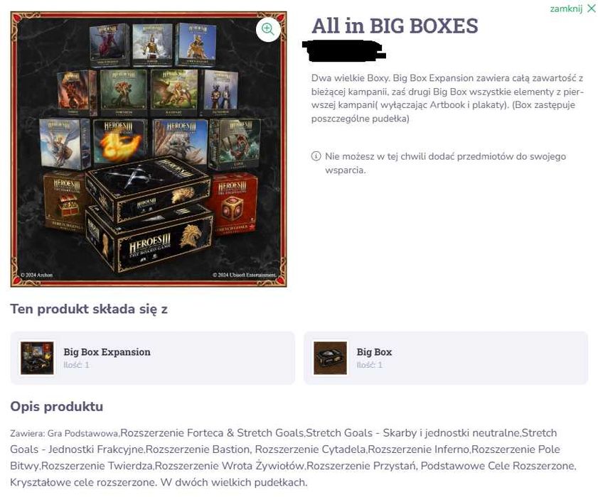 Heroes of Might and Magic 3 gra planszowa All in Big boxes NOWA!
