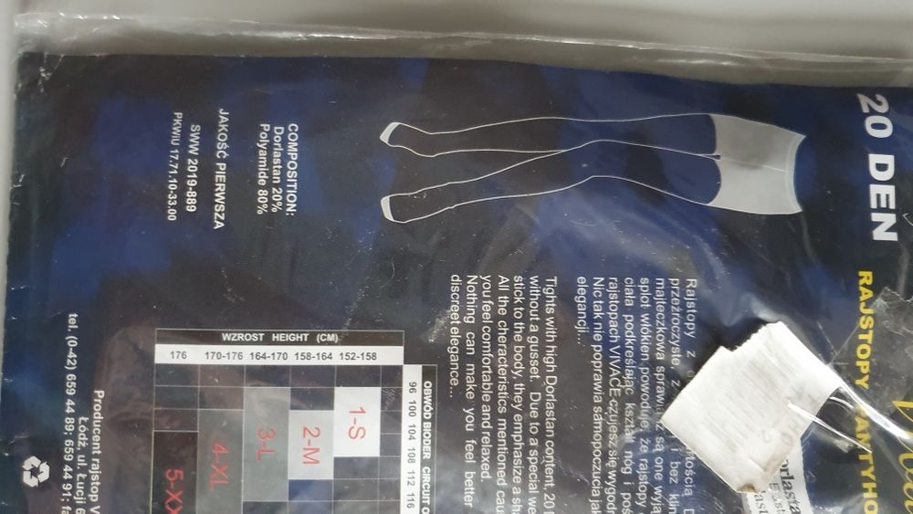 Brązowe rajstopy damskie 20 den r. M