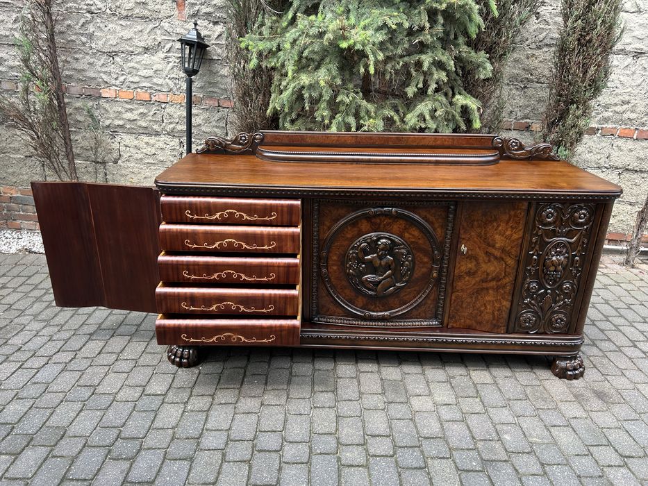 Antyczna Komoda Lwie Łapy Kredens Bufet Antyk Unikat Po Renowacji !