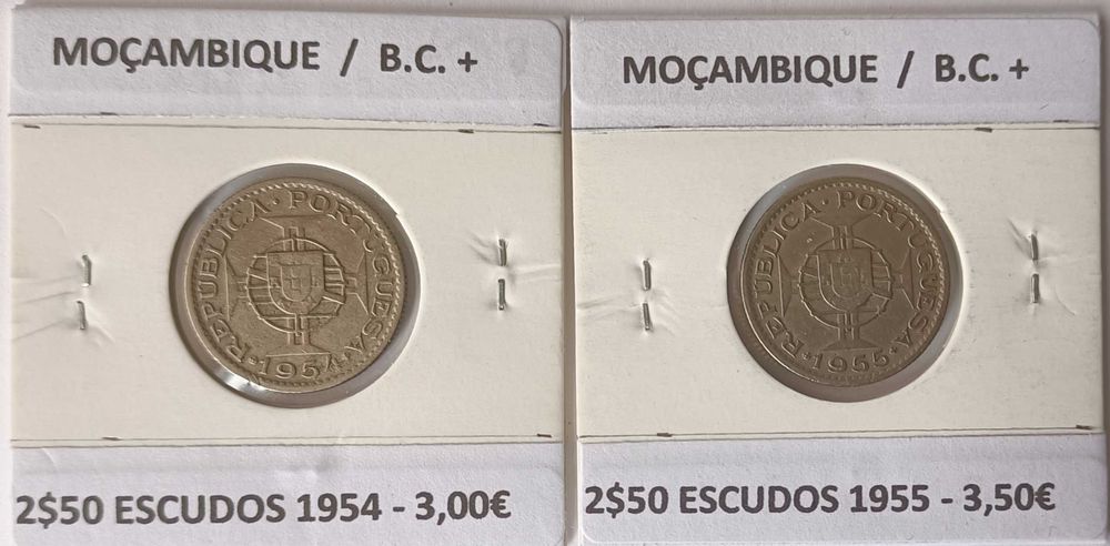 Moedas Portuguesas 2$50 Escudos da Ex Colónia Ultramarina Moçambique