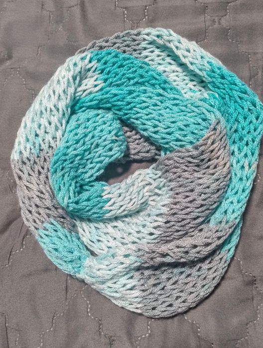 Komplet czapka z rondem + szalik HAND MADE