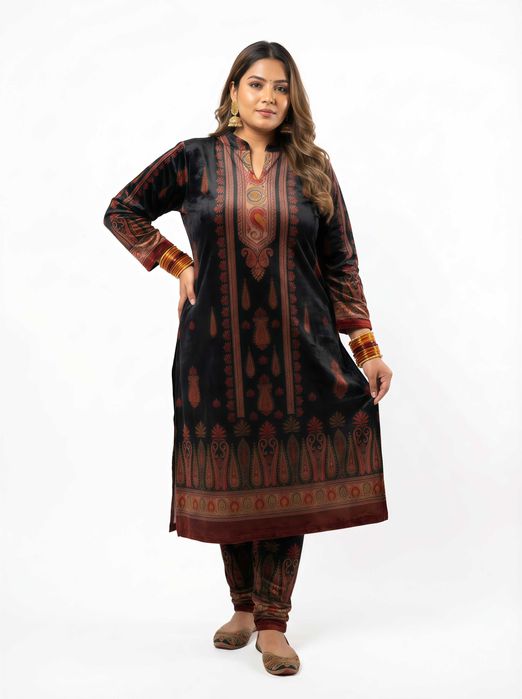 Velvet Co-ord Set | Punjabi Winter Outfit, Plus Size