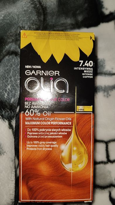 Farba Garnier Olia 7.40 Intensywna Miedź