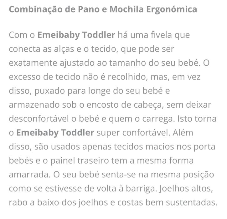 Porta bebés marsupio emei baby toddler tipo ergobaby manduka