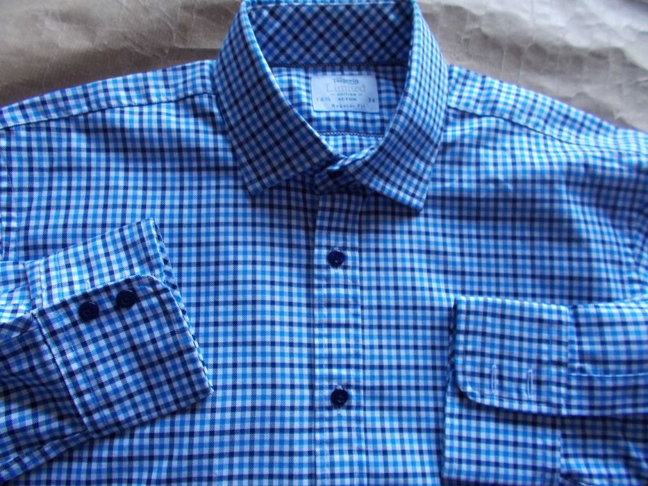 L/XL -T.M.LEWIN Limited Premium 2 Ply Koszula Męska L/XL 43 UK