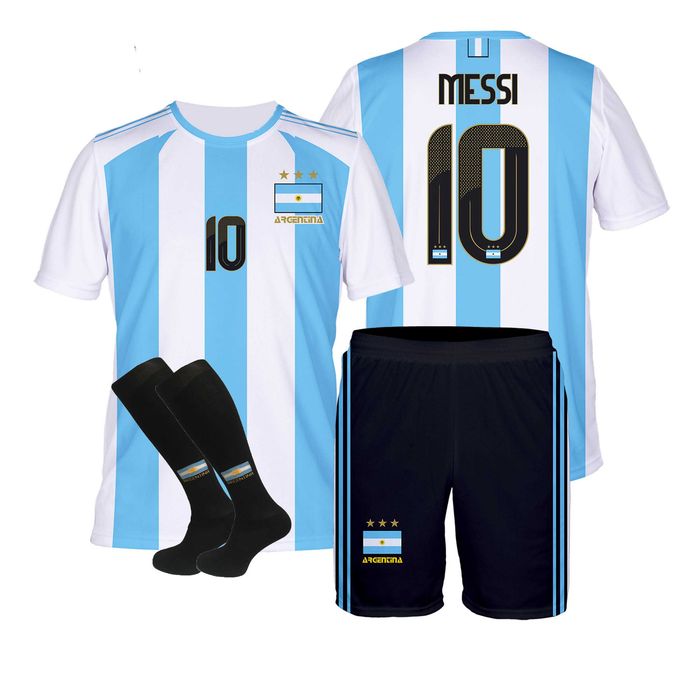 Strój / komplet piłkarski MESSI ARGENTYNA 10 rozm. od 110 do 170