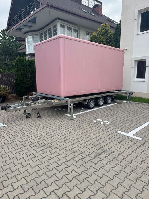 Laweta aluminiowa GALA 600×215 DMC 3500 kg + demontowalny kontener – 2w1