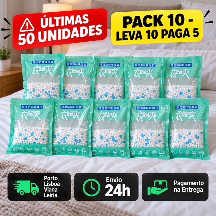 Sacos Anti Humidade 10 Un - Armário Mofo Bolor - Porto Lisboa Viana Leiria - Envio 24h