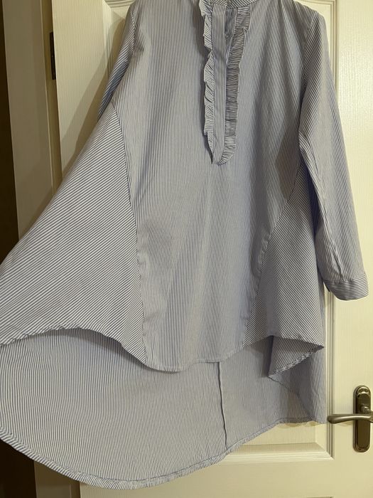 Рубашка для вагітних L-XL, дуже гарна, по спинці має подовжений крій