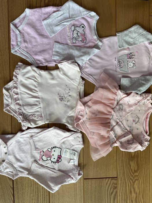 Zestaw ciuchów 50-68r.. Body sweterek sukienka