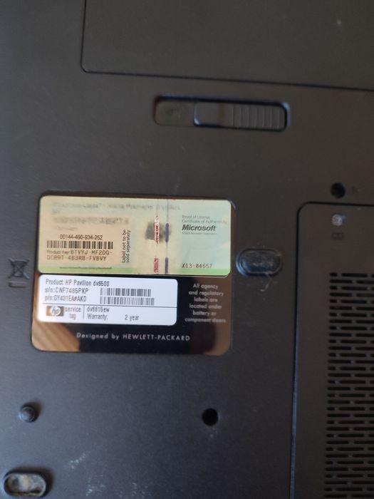 Złom elektroniczny laptop HP na części