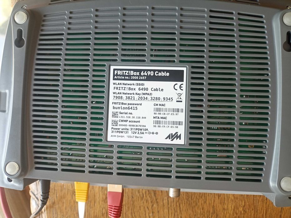 FritzBox 6490 cable MESH DECT