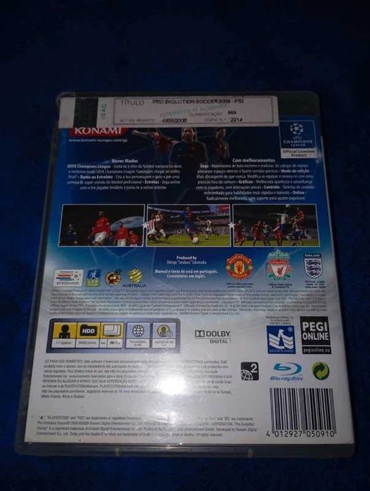 Pes 2009 para Ps3