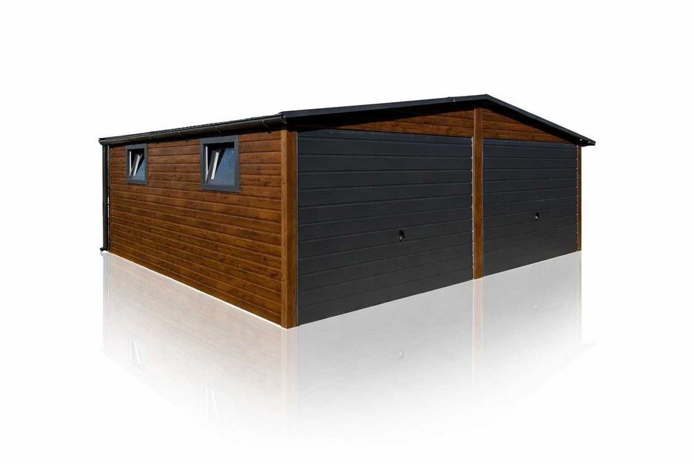 Promocja! Garaż blaszany drewnopodobny | 6x5 | profil 40x60 w cenie!
