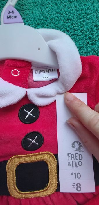 Nowa sukienka świąteczna F&F, sukienka na święta, 3-6 m-cy, 62-68 cm