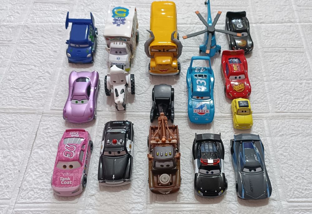 Уцінка! Металеві машинки Тачки Маквин, Метр, Кінг, трейлер, комбайн