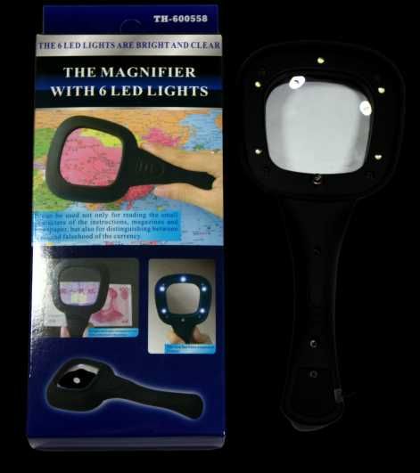 duża lupa z sześcioma ledami